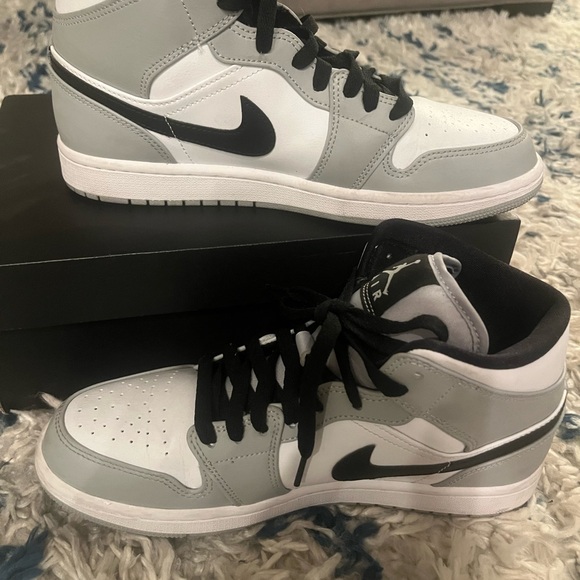 Nike Other - Air Jordan Mid smoke gray / black-white